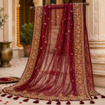 Red Dupatta For Bridal Entry