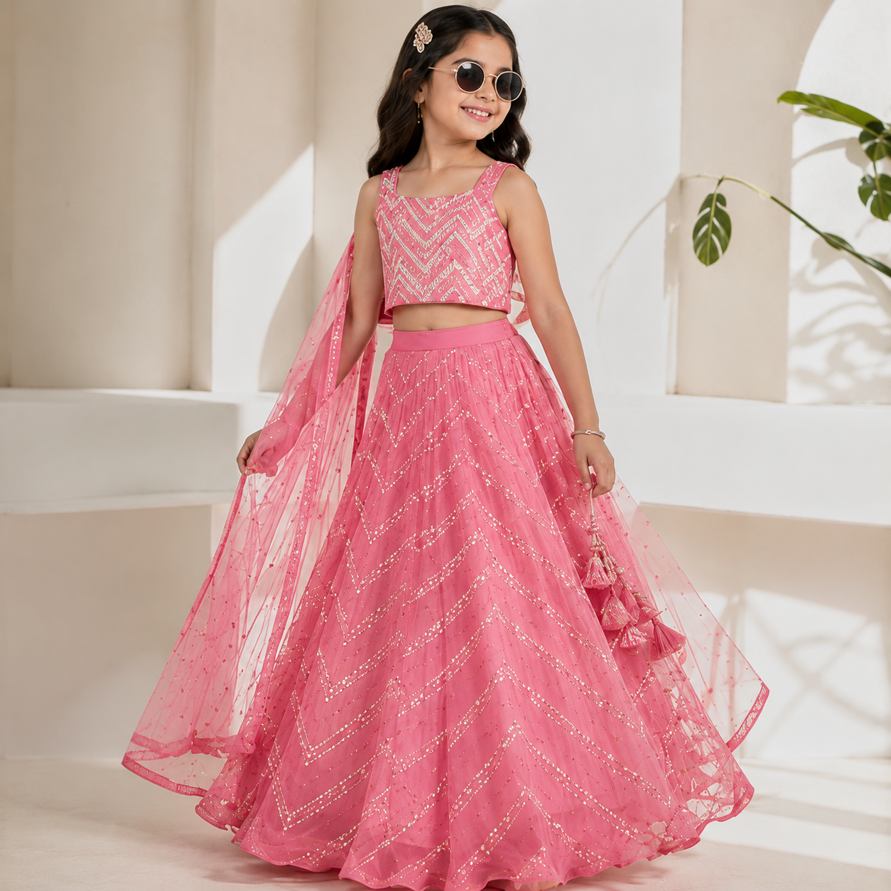 ChatGPT Image May 30, 2026, 11_50_26 PM Pink Style Lehanga for Kids - Image 1
