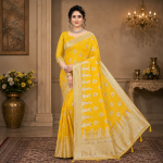 Light Yellow Matte Saree